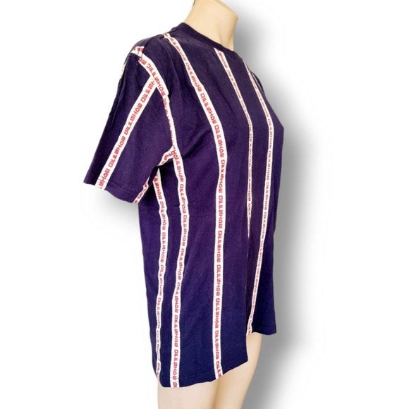 Factorie ss graphic short sleeve blue T-Shirt red offside print XS fits AU 6-10 - Picture 2 of 6